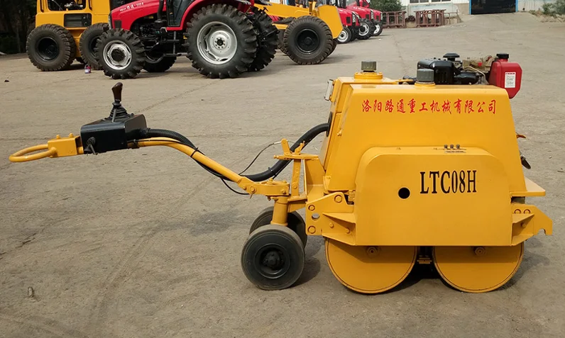 
Walk Behind Small Vibratory Road Roller Double Drum 800kg LTC08HZ 