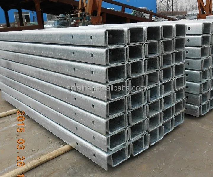 1700mm 1900mm length U shape Guardrail post for safety barrier