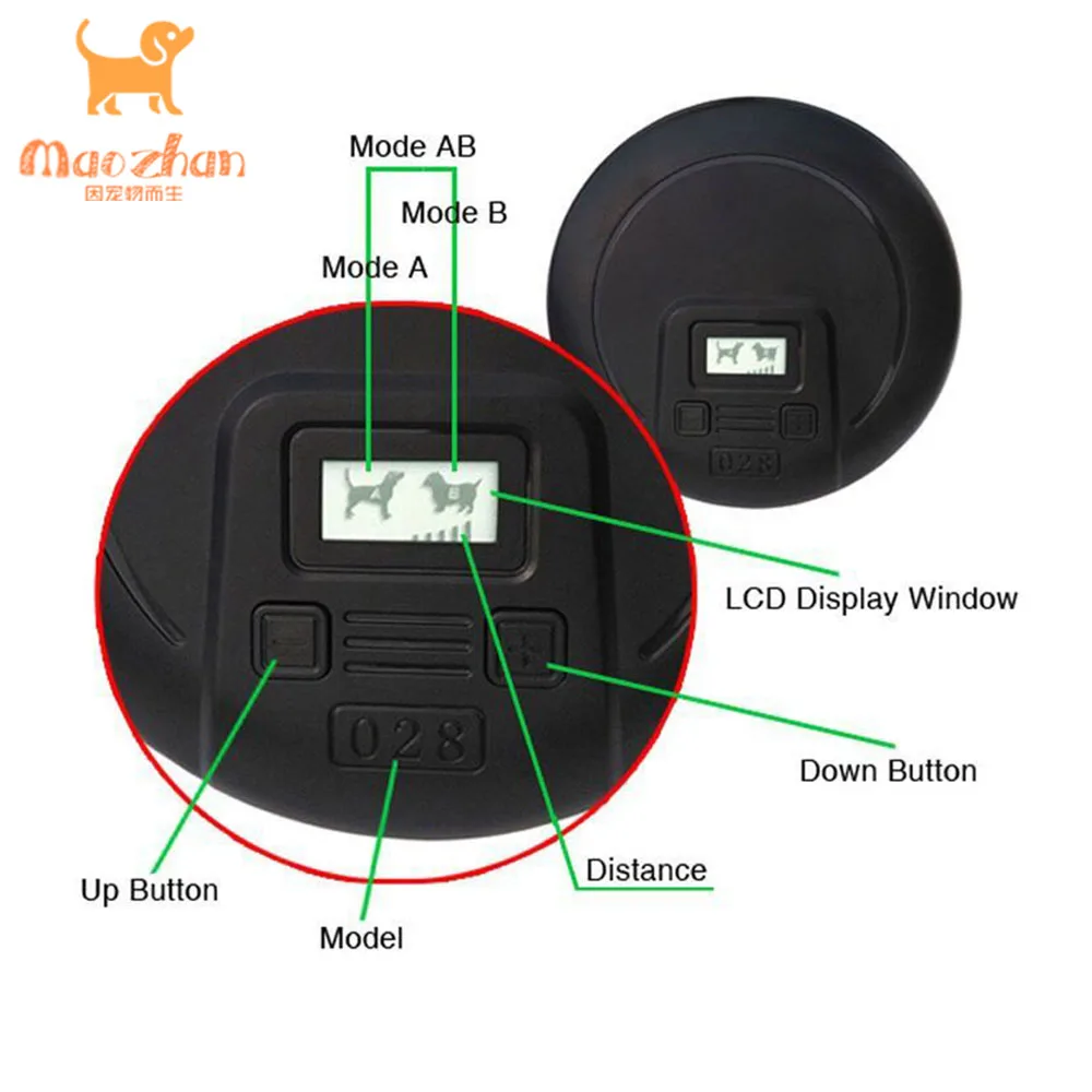 MZ-028 New Version Electric NO Wire Pet Dog Fence with Shock Collar Rechargeable and Waterproof Receiving Collar Up To 2 Dogs