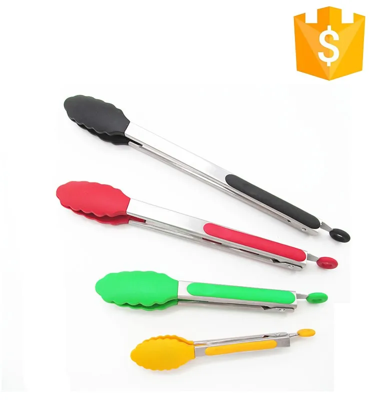 GreenEarth Kitchen Spatula Cooking Serving BBQ Grilling Bread Silicone Tongs