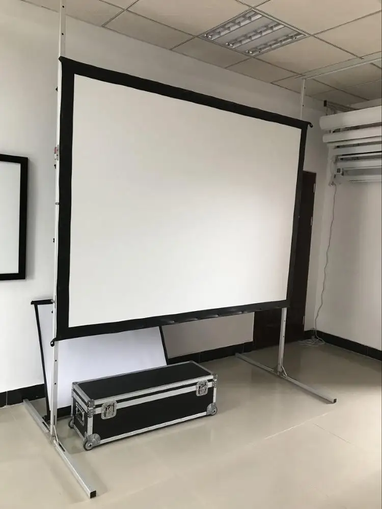 150 Inch Fast Fold Projector Screen  4:3 Foldable Portable Outdoor Movie Screen daylight