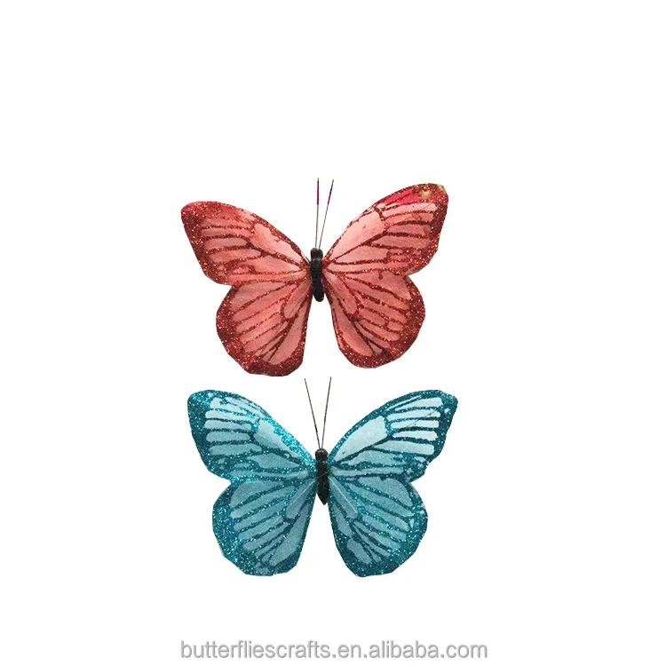 Realistic artificial fabric butterflies for wedding decorations