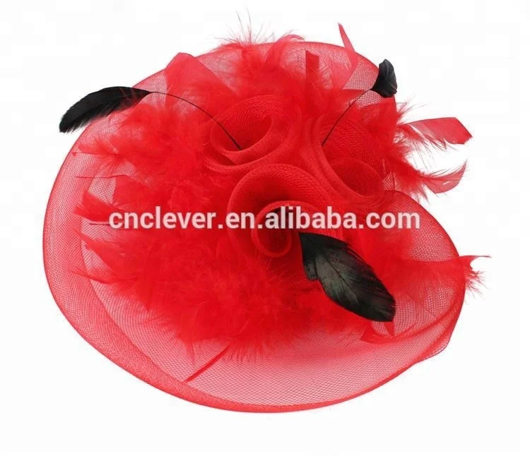 Women fascinators wedding hats hair accessories sinamay elegant party church hats