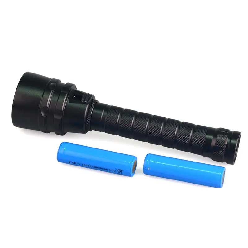Underwater 100m 5LED diving flashlight 5000 lumens 18650 Scuba diving strobe light with torch