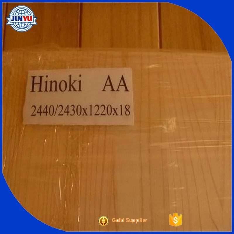 Grade BB hinoki wood boards with a little knots