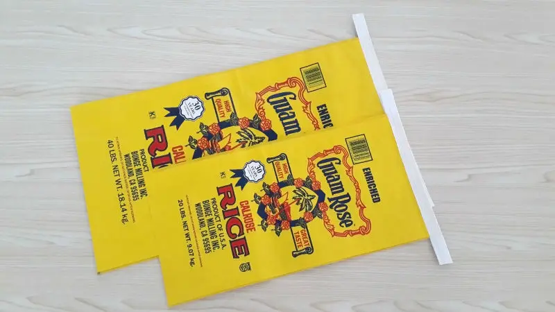 40 фунтов бопп ламинированные pp сплетенный мешок риса, бопп ламинированные pp сплетенный мешок, бопп сплетенный мешок,