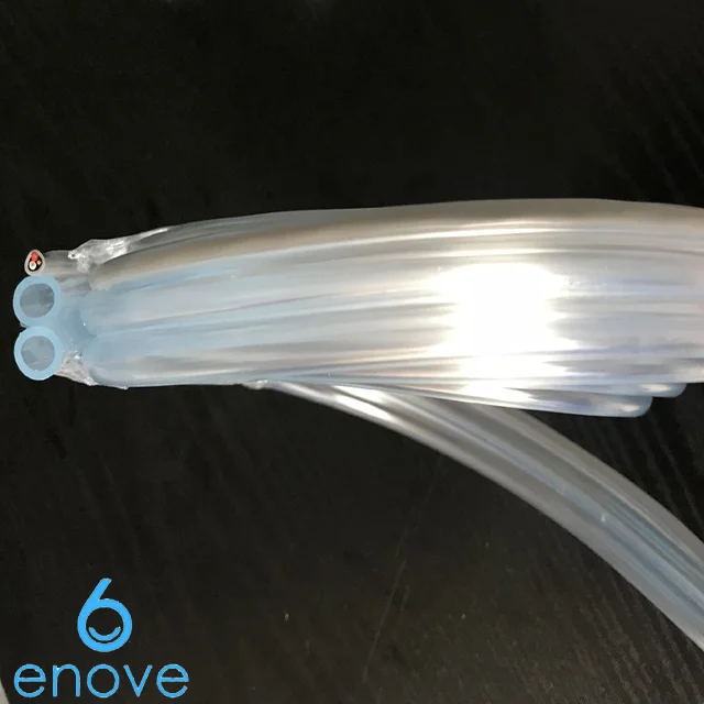 Double row PVC tube with cable