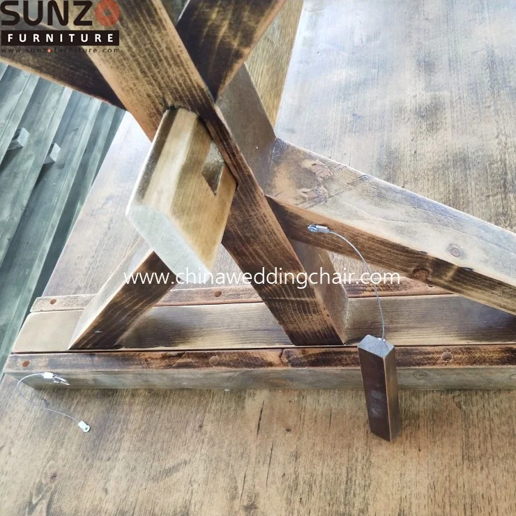 French country table solid wood oak wood old farm table wedding folding table