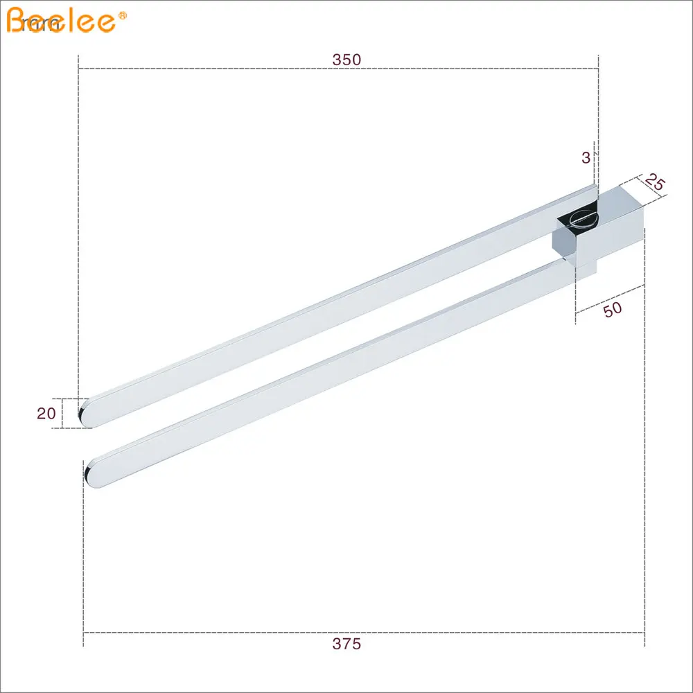 Beelee BA1103 поворотный держатель для полотенец латунь 2-ручный ванная комната качели вешалки одежды вешалка Держатель