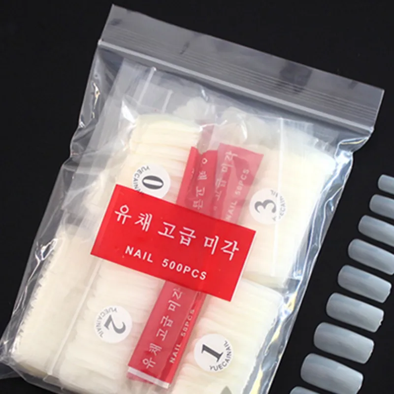 Professional Artificial False Nails French Half and Full Cover 500pcs Fake Nails Salon French Nail Tips