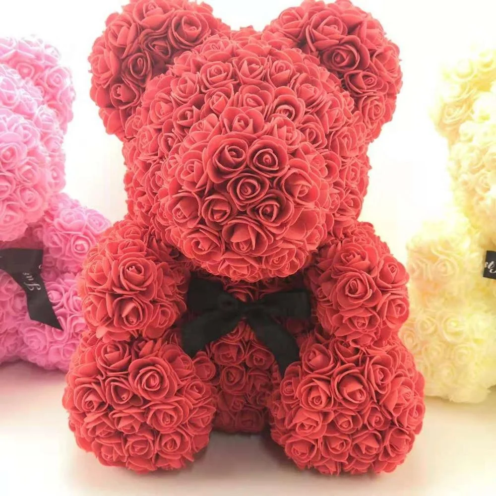 Flower Rose Bear Artificial  Flower Foam Rose Teddy Bear Valentine Gifts Items