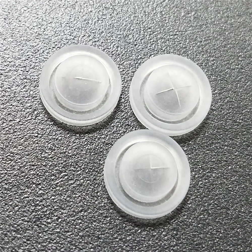 Food grade liquid injection molding system silicone non-return valves with cross slit, 9.8mm non-return cross slit valves