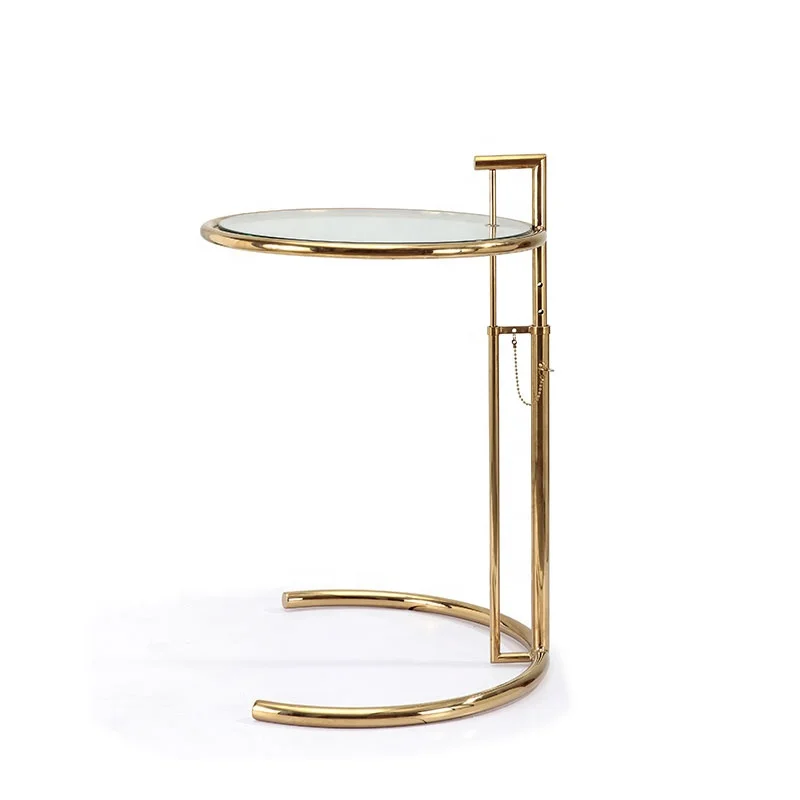 living room furniture adjustable height eileen gray designer golden coffee table