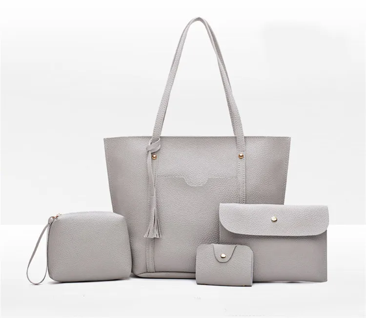  Новинка 2020 дизайнерские китайские высококачественные Элегантные Сумки из искусственной кожи комплект женских сумок 4 сумки