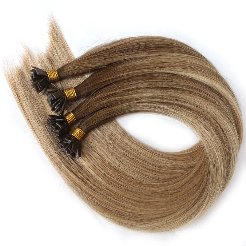 Prebonded Hair Double Drawn Human Hair U tip/Flat tip/I tip Hair Extensions Wholesale Italian Keratin Flat Tip Hair
