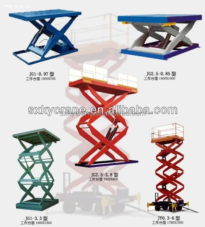 
General Industrial 3 ton small hydraulic goods platform scissor lift 