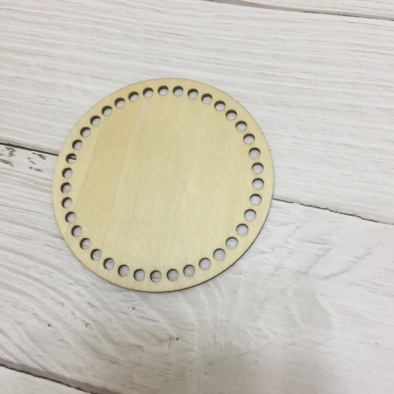 DIY Wooden Crochet Bottom Base Blank Circle Wood