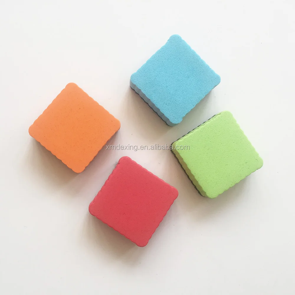 
Green, Red, Yellow, Blue, Purple Magnetic Whiteboard Dry Erasers, Whiteboard Erasers for Classroom, Home and Office 