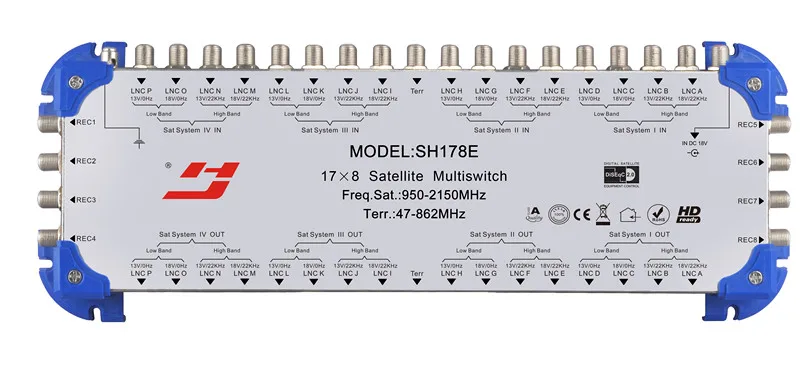 17 passion hd satellite receiver 12 out terminal Multi Switch satellite