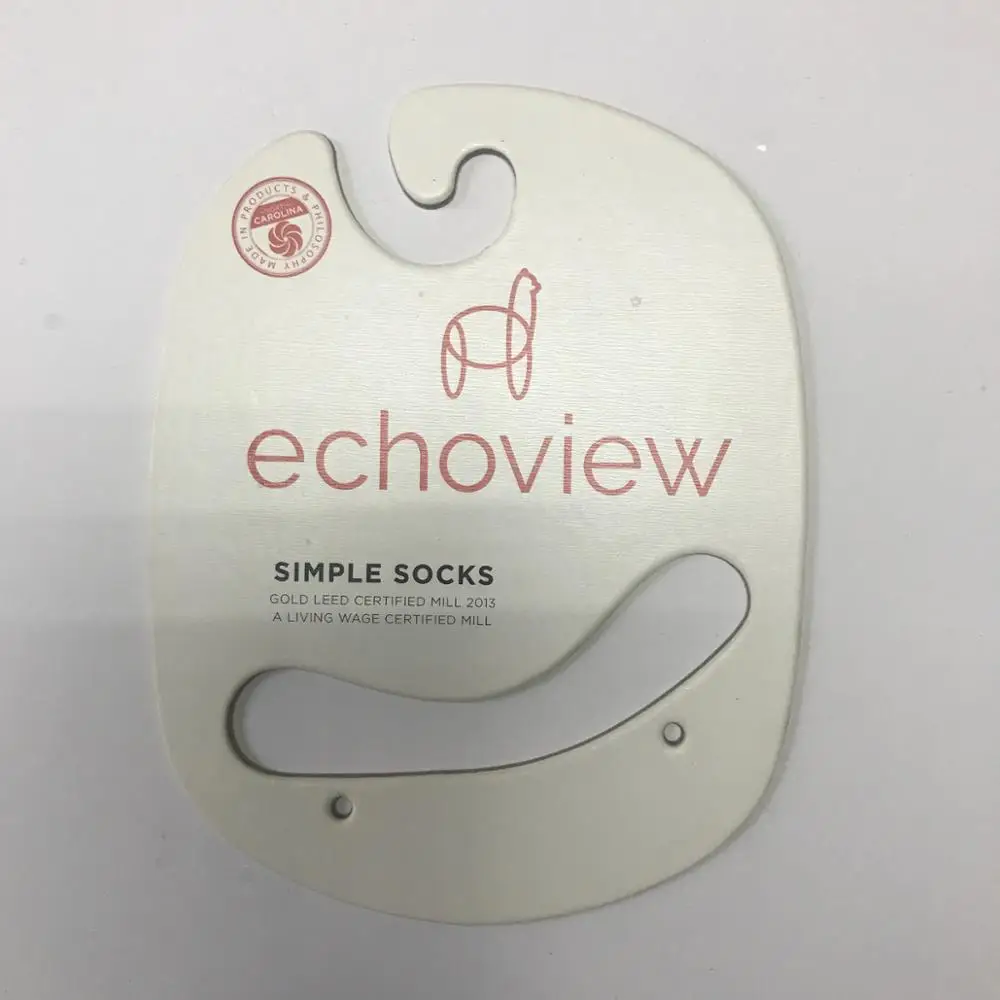 100% переработки бумаги картона носки бумага вешалки для розничных магазинов