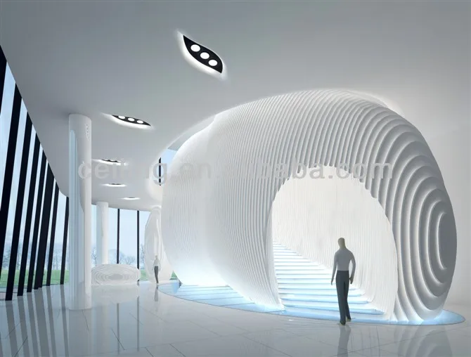 Изготовление на заказ GRG (армированный стекловолокном гипс) и произвольная форма GRG гипсокартон, изготовленный в 3d стену и 3d панель для оперного театра