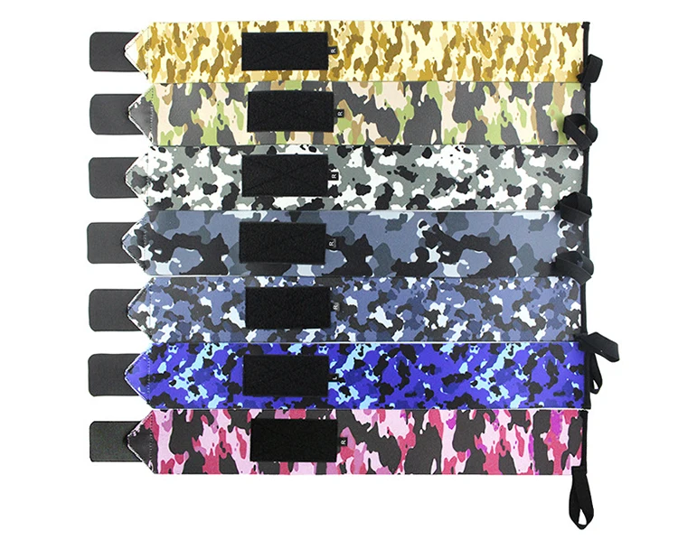 MKAS Newest Customize wrist wraps sweat embroiding Camouflage Performance Support Wrist Wraps Camo