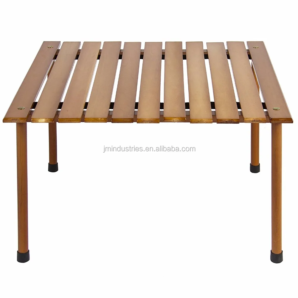 Wholesale Wooden Portable Roll  Picnic Egg Table