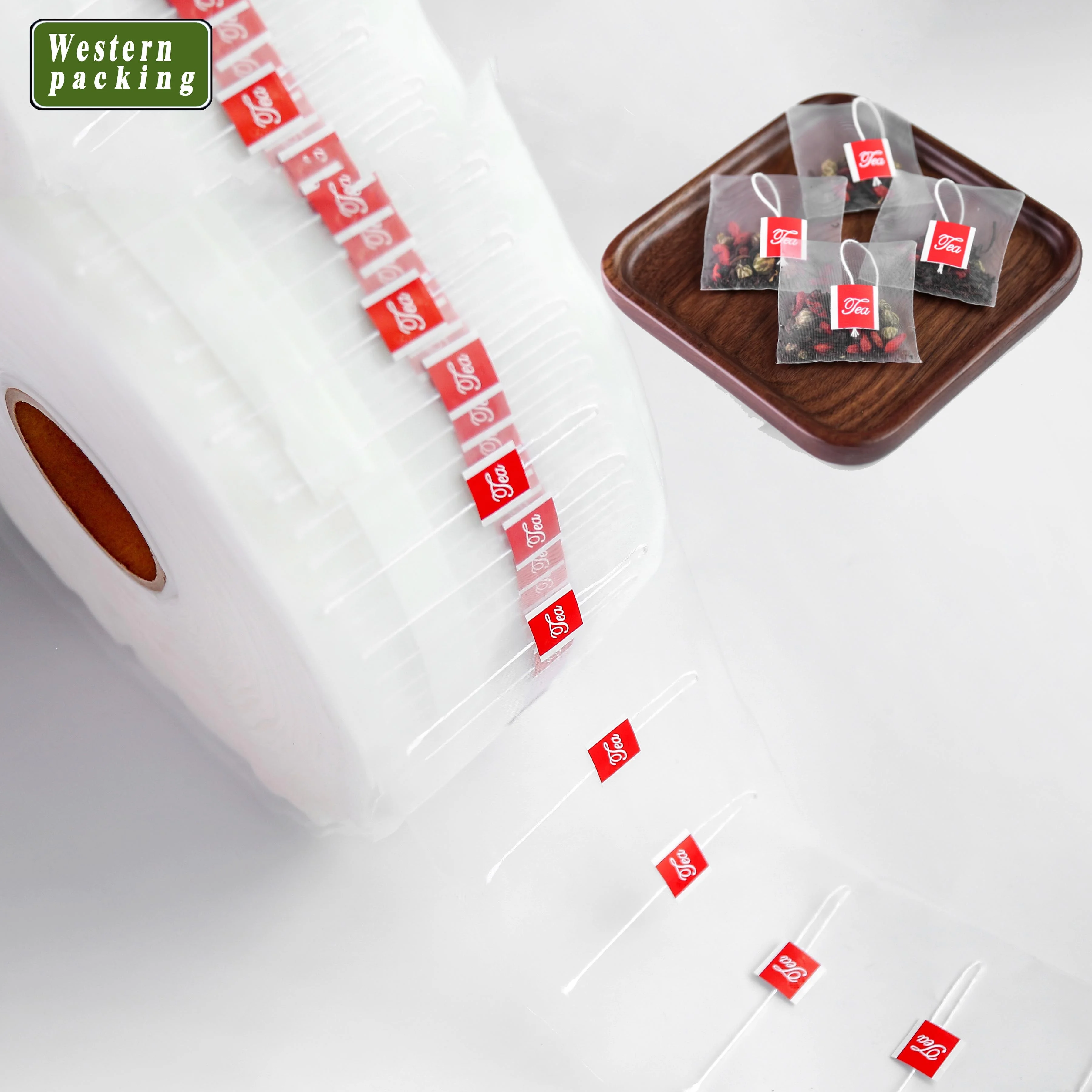 Empty nylon pyramid tea bags