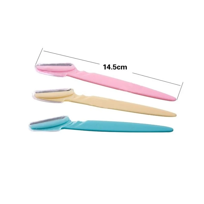 
3 Piece Facial Hair Removal Kit Set 3Pcs Stainless Steel Disposable Eyebrow Remover Trimmer Razor 