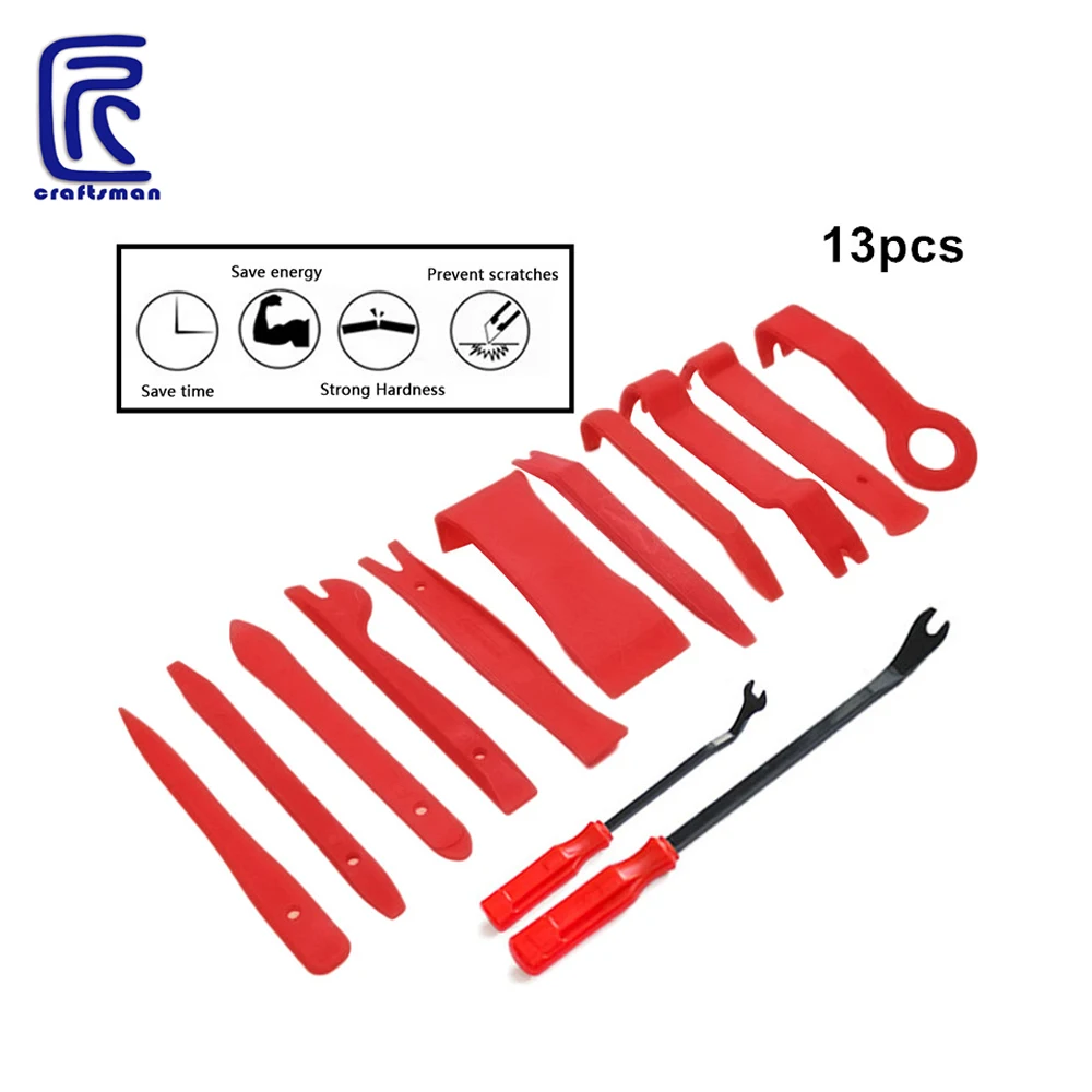 13pcs Pry Disassembly Tool Interior Door Clip Panel Trim Dashboard Removal Tool Auto Car Opening Repair Tool