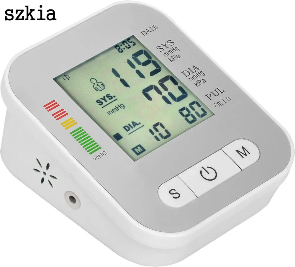 
wholesale szkia 2020 electric digital blood pressure monitor meter arm type tensiometer digital aneroid sphygmomanometer 