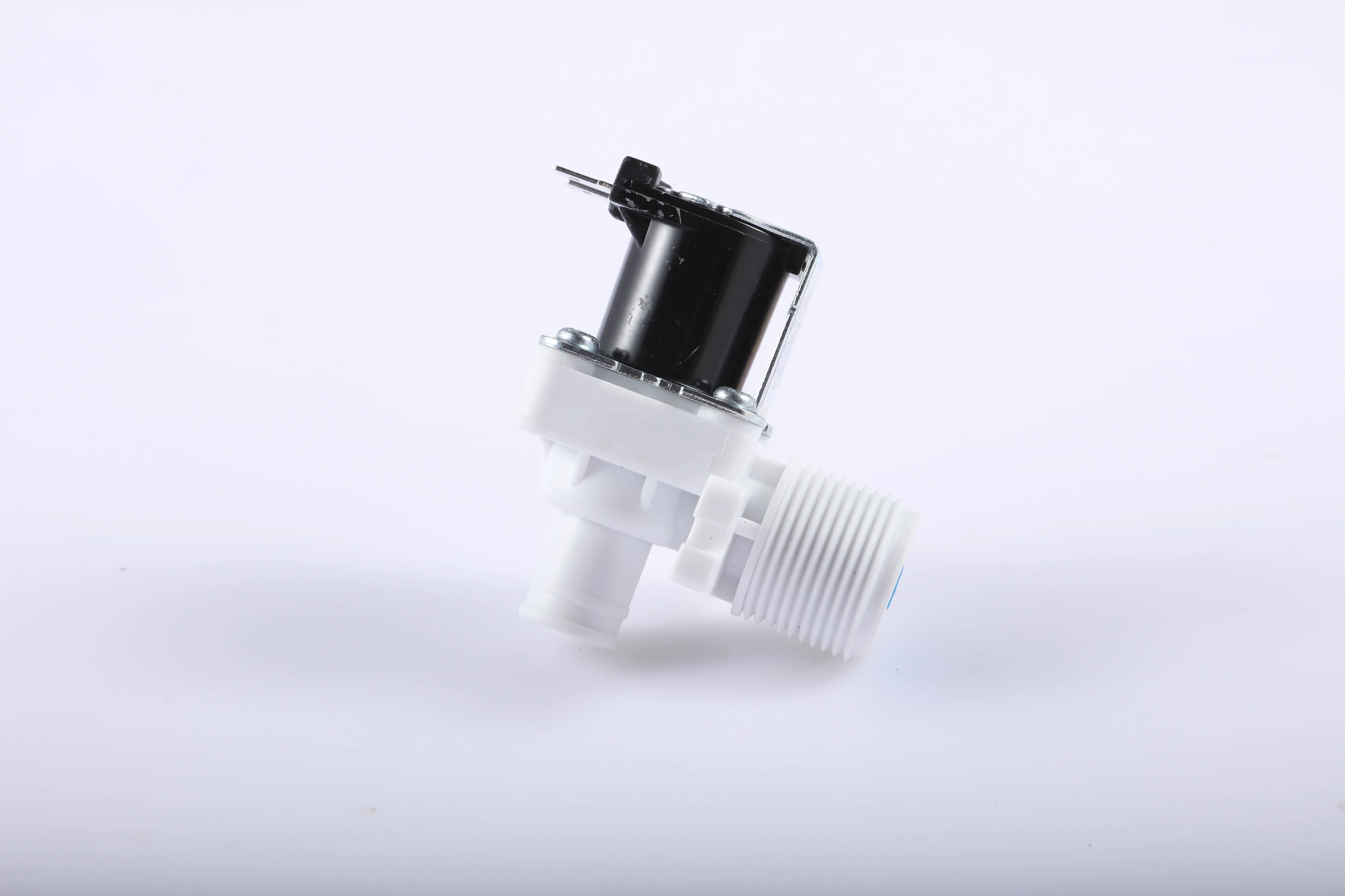 White Plastic Water Solenoid Valve, Small Automatic Valve For Washing Machine