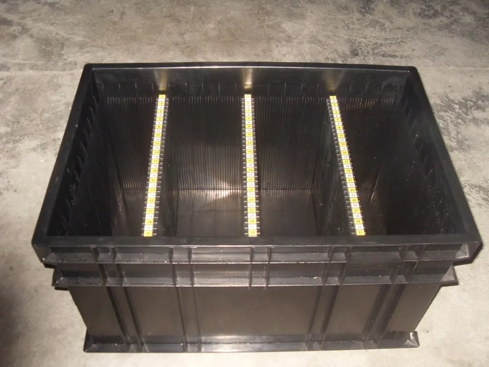 esd box with slots for plastic pcb panels esd bin box