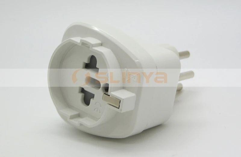 Grounded Universal Travel Plug Adapter Converter for Switzerland Swiss White