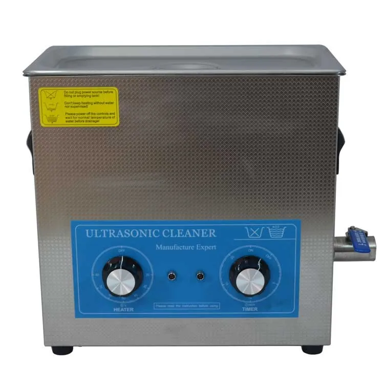 6L Stainless Steel Sonicator Bath Manual Heated Ultrasonic Cleaner