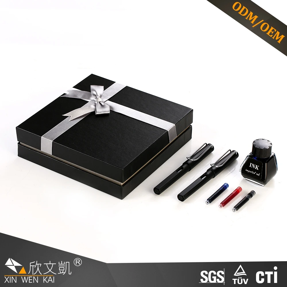 Office stationery business gift fountain set with 200 pens set deli ink pen set fountain pen with luxury box