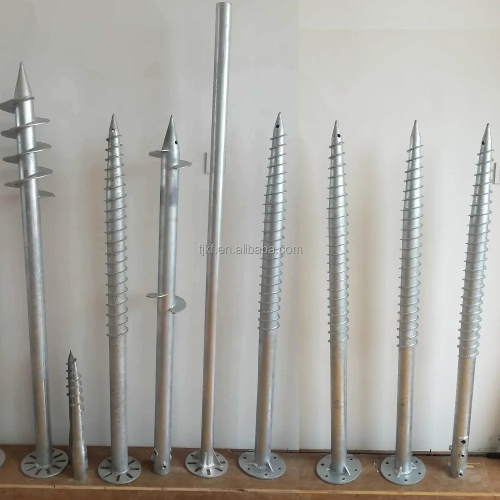 ground screw pole anchor for solar panel mounting system