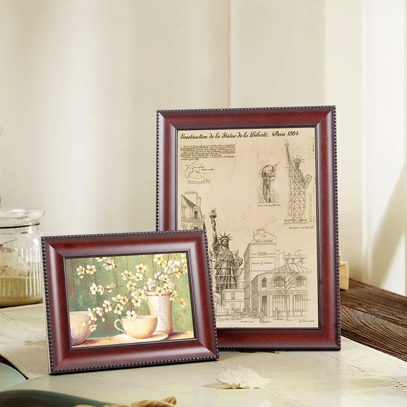Classic Brown Color Plastic Picture Frame Moulding For Art Mirror Photo Frames