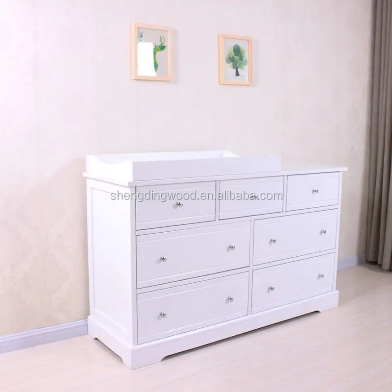 Elegance Baby White 7 Drawer Dresser