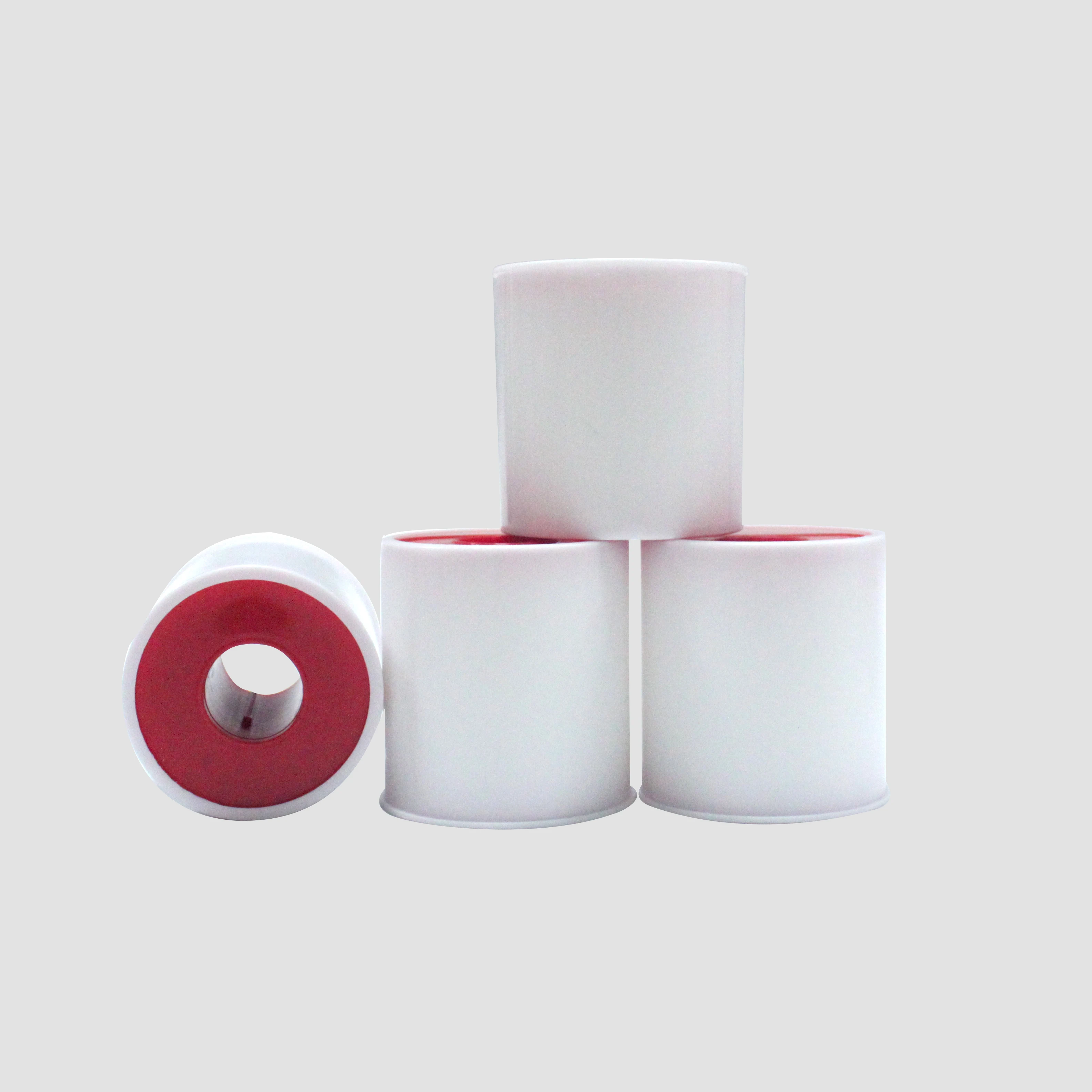 CE ISO 5cmX5m Manufactory of medical zinc oxide micropore tape adhesive plaster with plastic cover white color