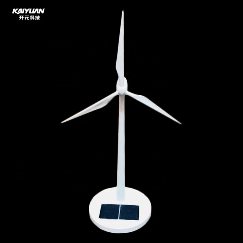 Wholesale mini novelty decoration windmill solar wind turbine model