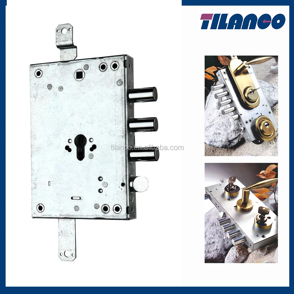 European profile 3 point lock for armored doors