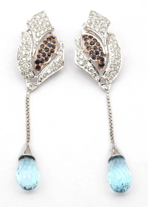 Fashion luxury famous designer gold plated women 925 sterling silver green onyx stone stud earring by Indian seller