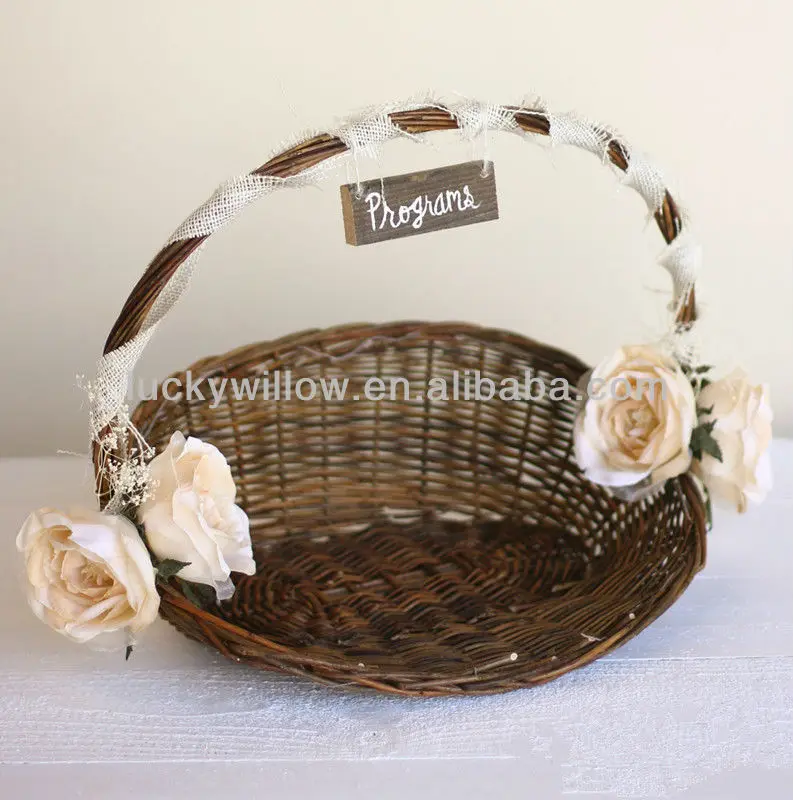Rustic style wicker wedding flower basket/Christmas&garden decoration