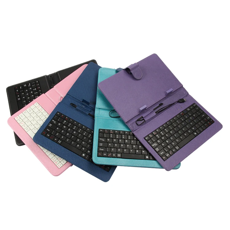 9 inch black pu custom tablet keyboard case for smartphone