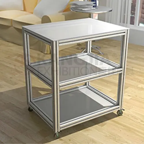 
aluminum booth trade show shelf 