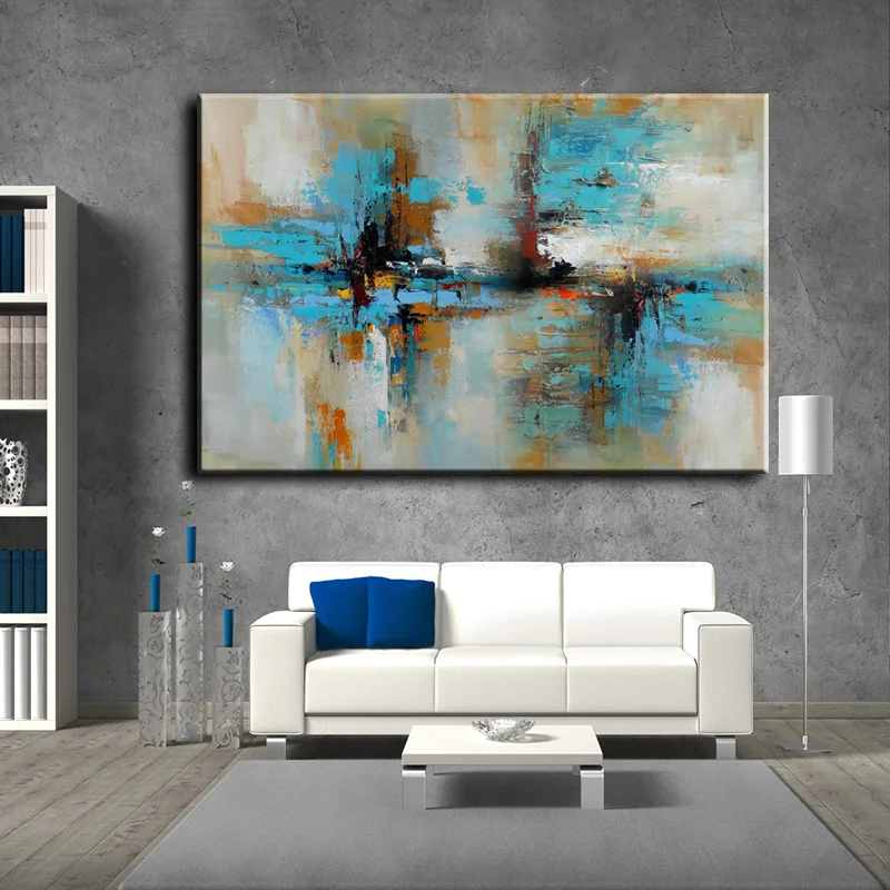 Wholesale custom abstract modern art hand-painted wall painting oil painting for home decoration