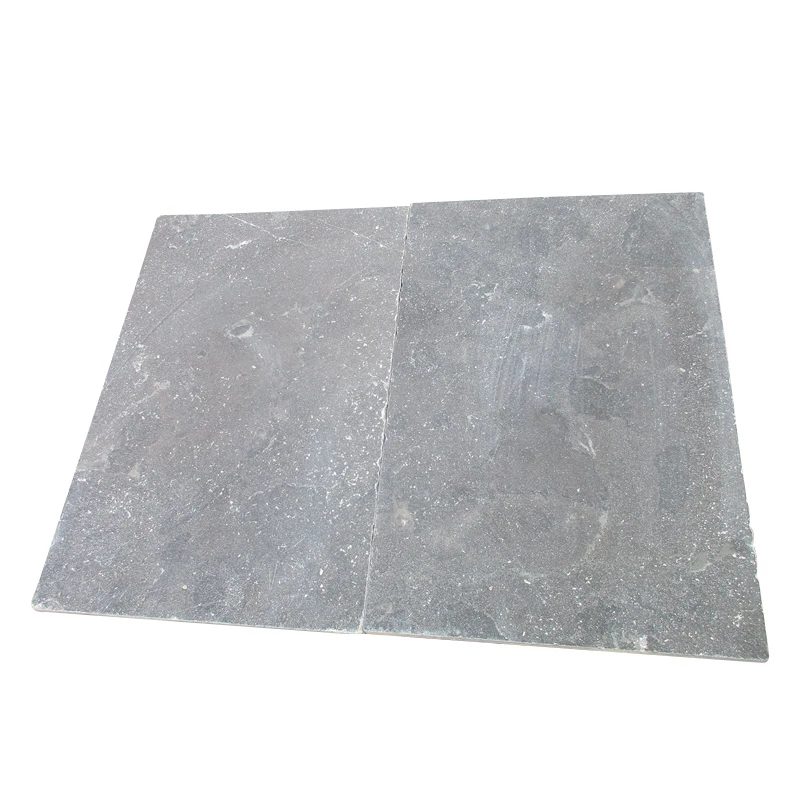 China Bluestone Tiles Honed and Tumbled Grey Limestone Wall Cladding For Outdoor
