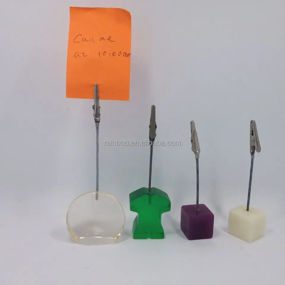 promotional cheap logo printed plastic memo clip holder