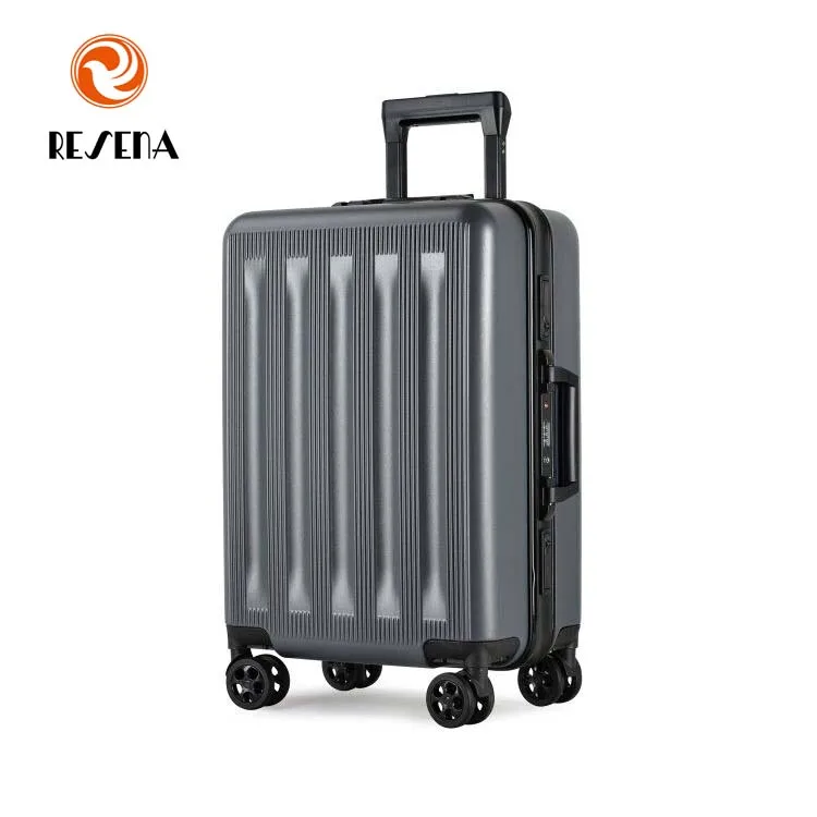 ABS+PC Matt TSA Lock Travel Trolley Aluminous Frame Luggage Set